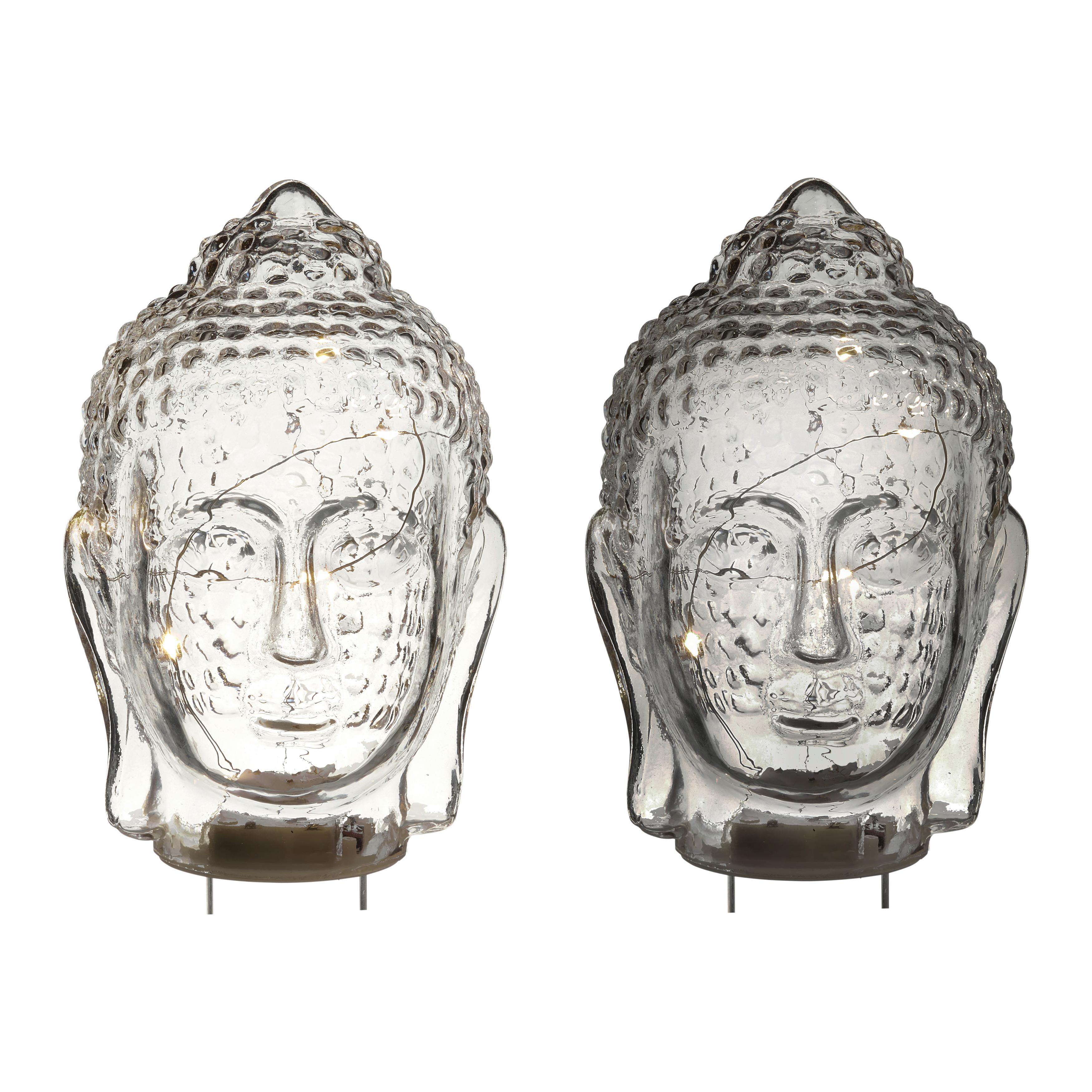 LED-Dekoleuchte Dilia in diversen Farben - Klar/Grau, Glas/Kunststoff (14/21cm)