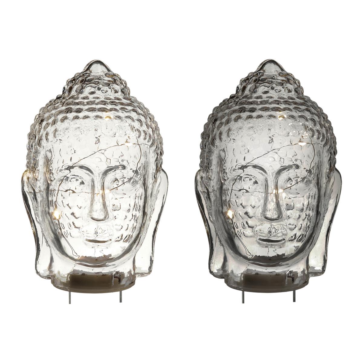 LED-Dekoleuchte Dilia in diversen Farben - Klar/Grau, Glas/Kunststoff (14/21cm)