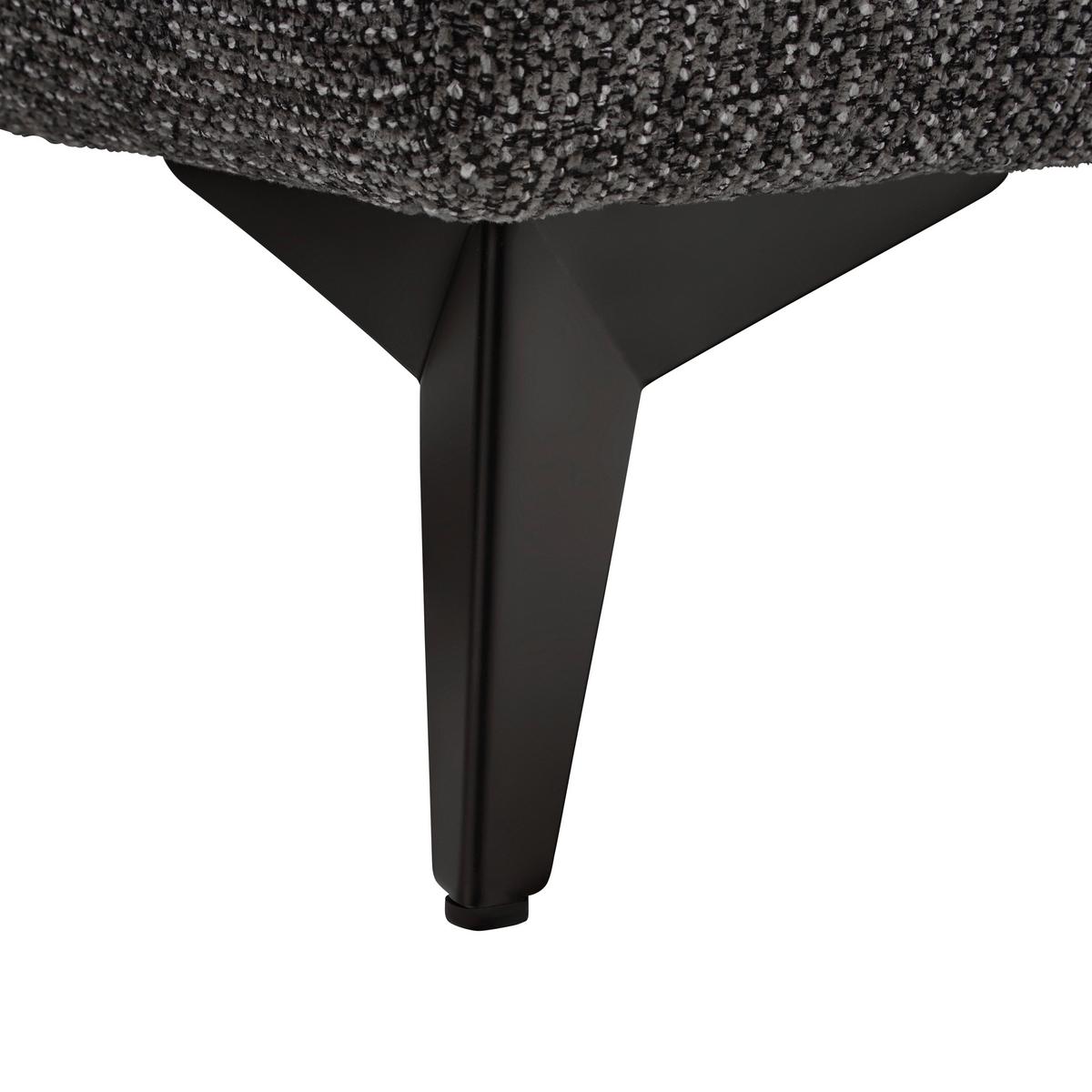 Wohnlandschaft Milano Graphitfarben - Graphitfarben/Schwarz, Modern, Holz/Textil (254/82-105/177cm) - Based