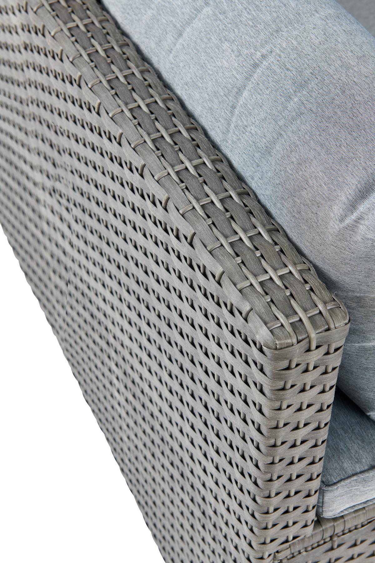 Lounge Garnitura Almeria, Siva, 5-Delni Set - siva, Moderno, kovina/umetna masa