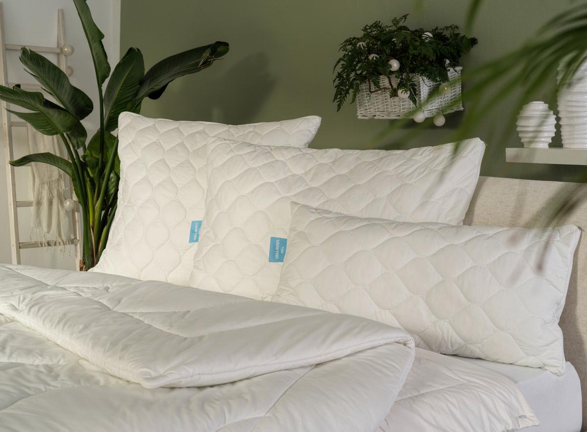 PODUSZKA POD GŁOWĘ KISSEN CYCLE - biały, Basics, materiały naturalne/tkanina (40/80cm) - UNWYND