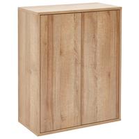 Midischrank "Finn" , eiche - Eichefarben, MODERN, Glas/Holzwerkstoff (60/75/30,5cm) - MID.YOU