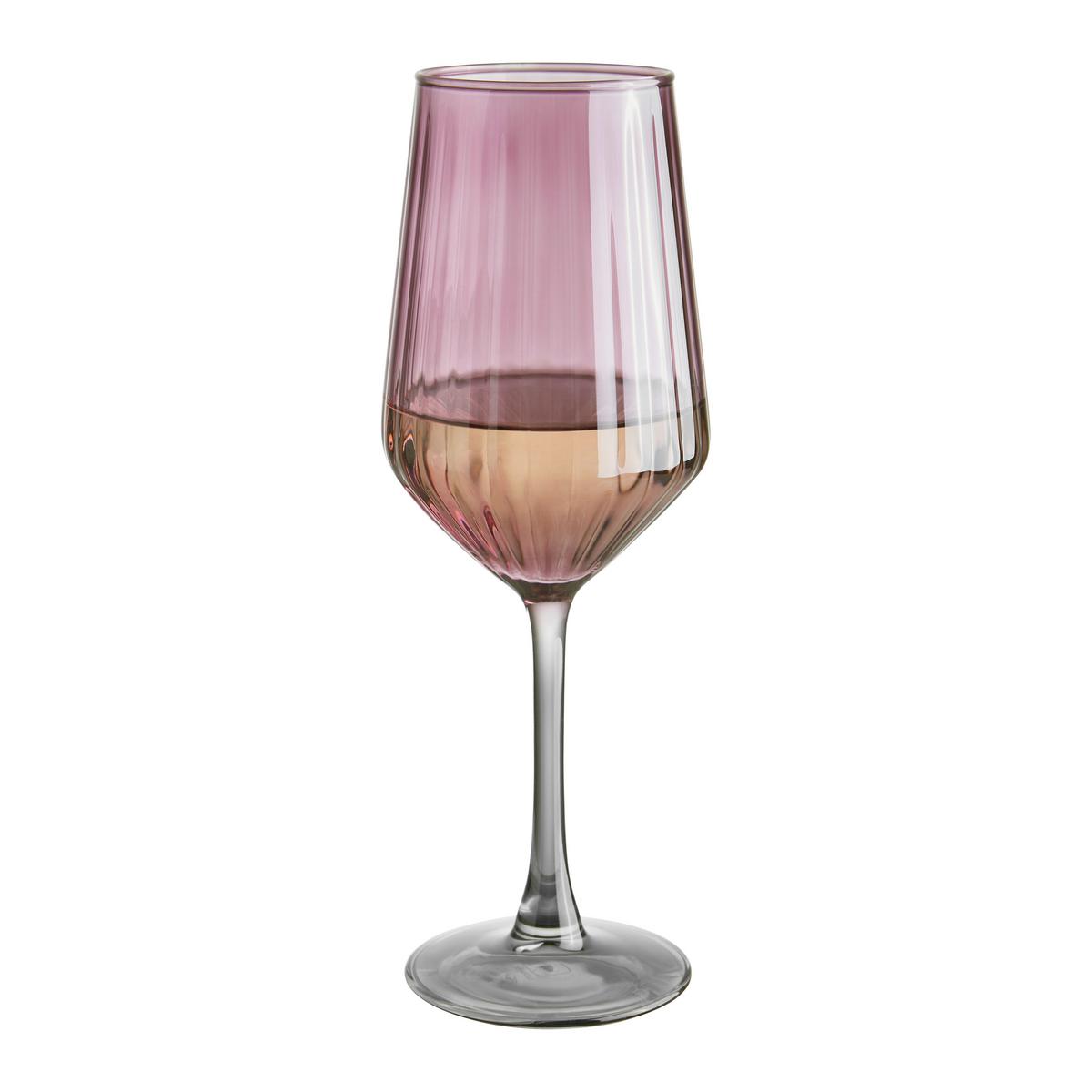 Weinglas Betty Lila/Blaugrau ca. 380ml - Lila/Blaugrau, Modern, Glas (6,2/23,2cm) - Mömax