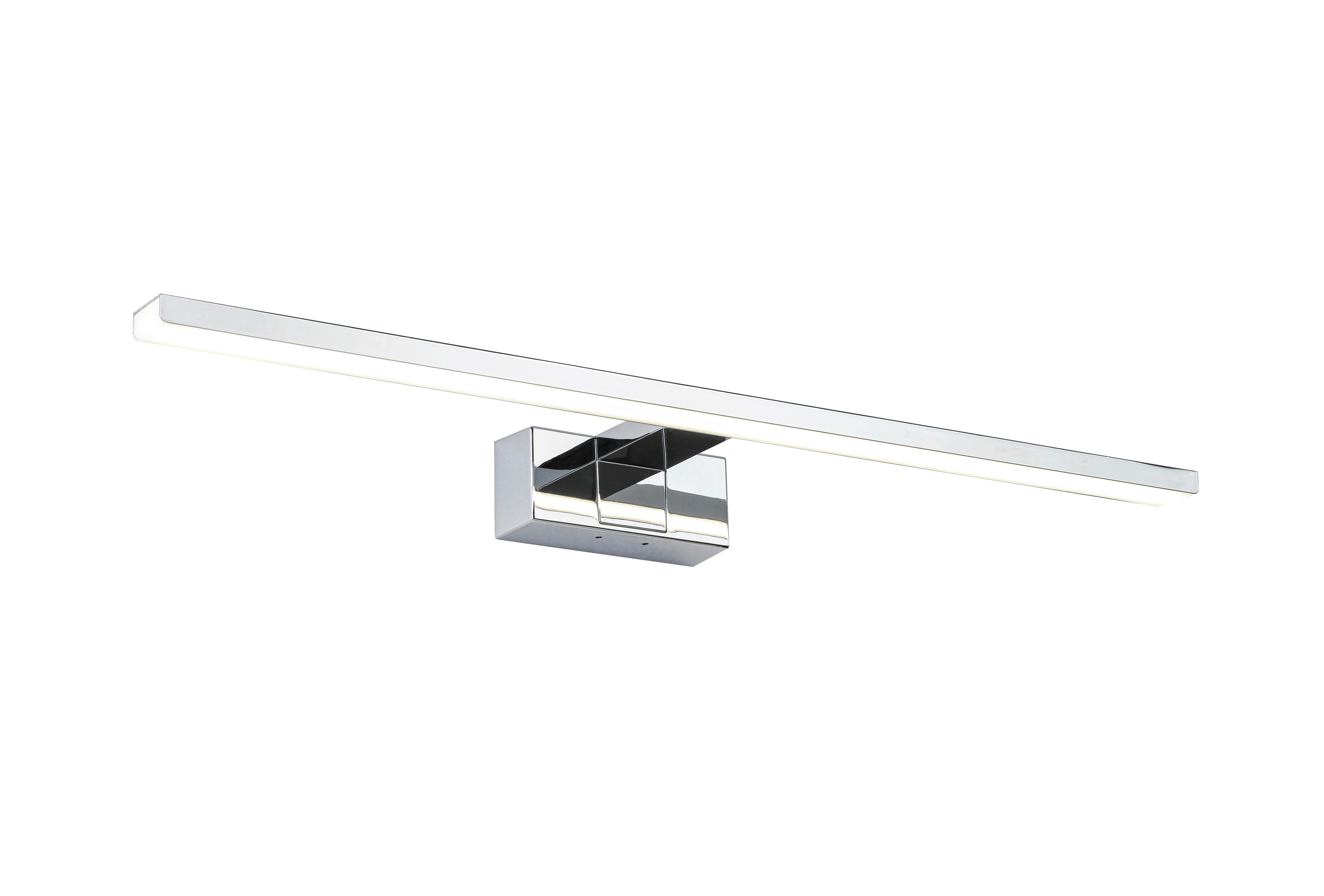 Badezimmer-wandleuchte Chromfarben Max. 12 Watt - Chromfarben, Modern, Kunststoff/Metall (60/12,8/5,1cm) - Mömax