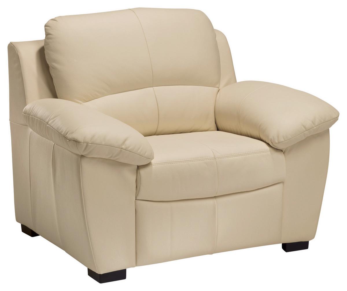 Sessel "Danilo" , beige - Beige/Schwarz, KONVENTIONELL, Kunststoff/Textil (107/90/90cm) - MID.YOU