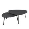 SET DE TABLES D'APPOINT LEONIE - anthracite, Basics, métal (90/91/35cm) - Mömax