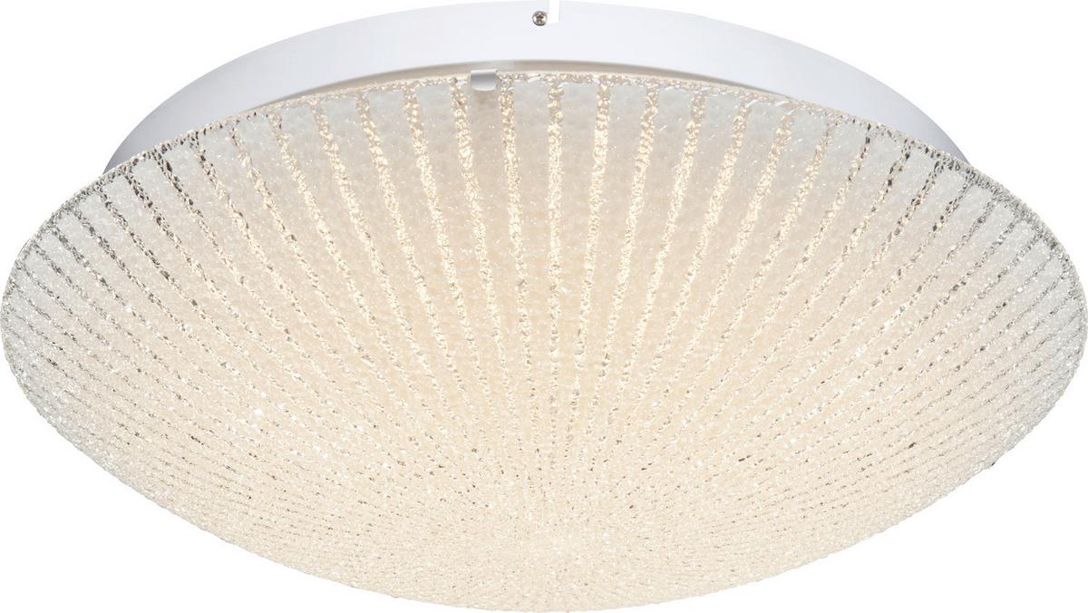 Stropna Led-svetilka Vanilla, S Sijalko - bela/opal, Basics, kovina/steklo (50/11cm) - Globo