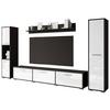 WOHNWAND BOGOTA XL ANTHRAZIT/WEISS - Weiß Hochglanz/Anthrazit, Basics, Holzwerkstoff/Kunststoff (240/130/31cm) - MID.YOU