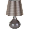 Tischleuchte Carlos - Grau, MODERN, Keramik/Textil (17/27cm)