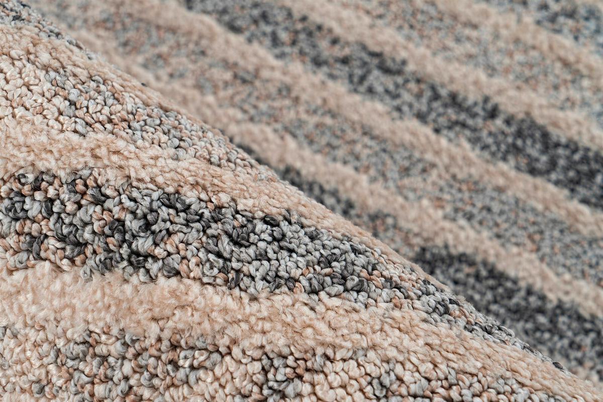 TEPPICH RHOMBUS 125 BEIGE / GRAU - Beige/Grau, Konventionell, Textil (160/230cm) - Kayoom