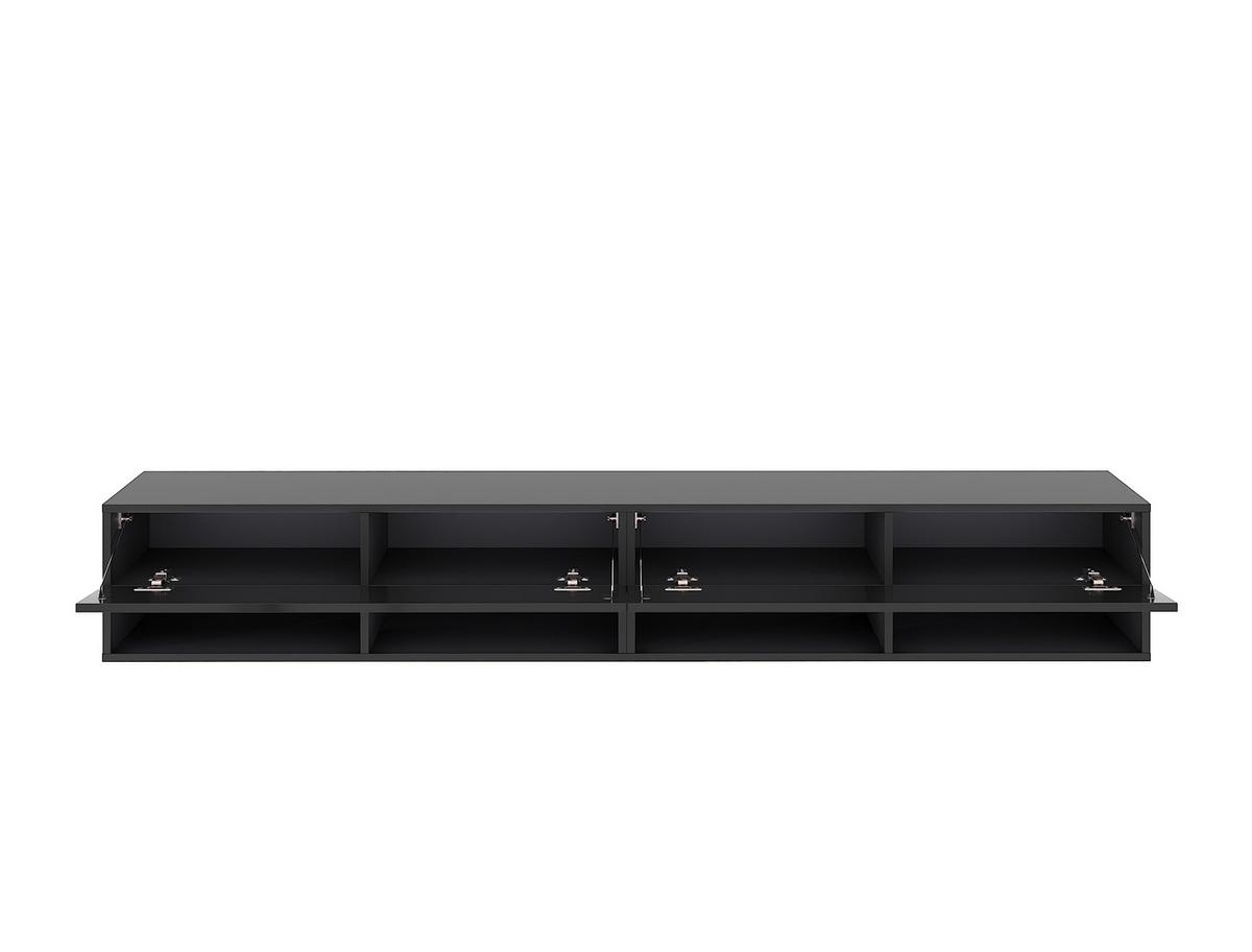 Lowboard Derby 280 Schwarz - Schwarz Hochglanz/Schwarz, Design, Holzwerkstoff/Kunststoff (280/31/33cm) - MID.YOU
