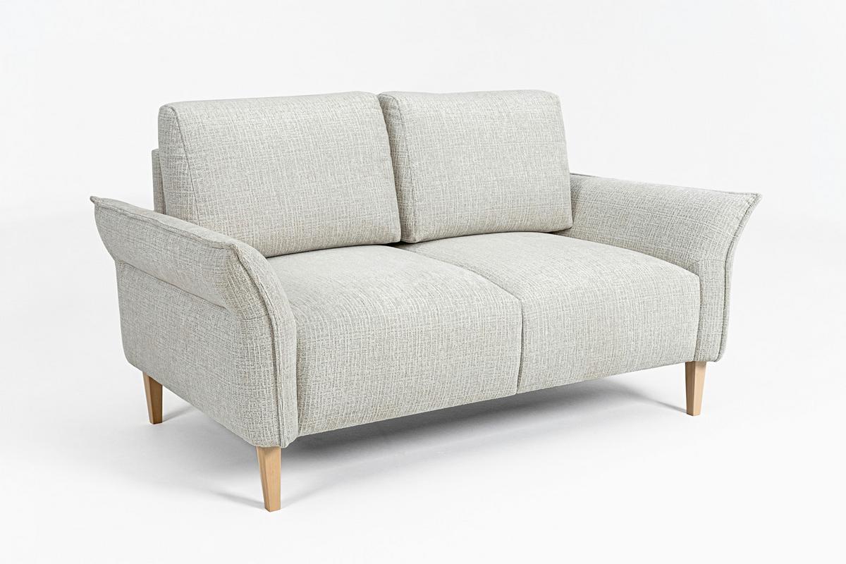 Dvosjed Custom - boje hrasta/krem, Moderno, tekstil/drvo (150/85/92cm) - Mömax