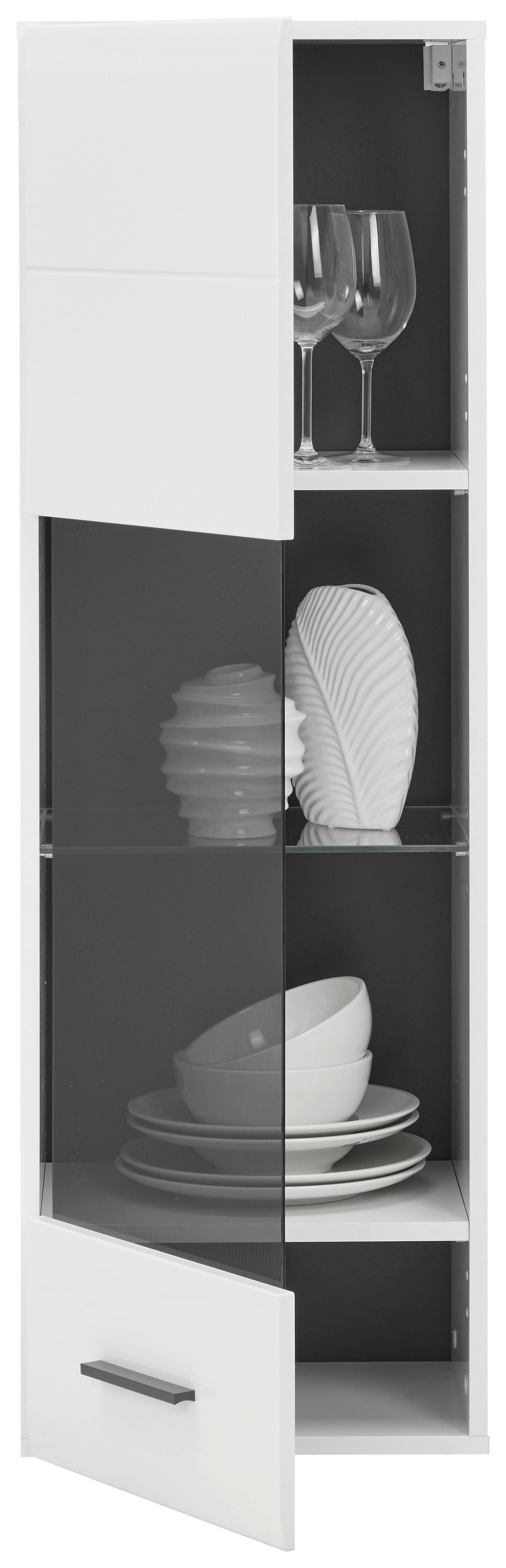 Viseča Vitrina Avanti, Antracit, Bela - bela/antracit, Moderno, umetna masa/steklo (40/122/35cm) - Hom`in