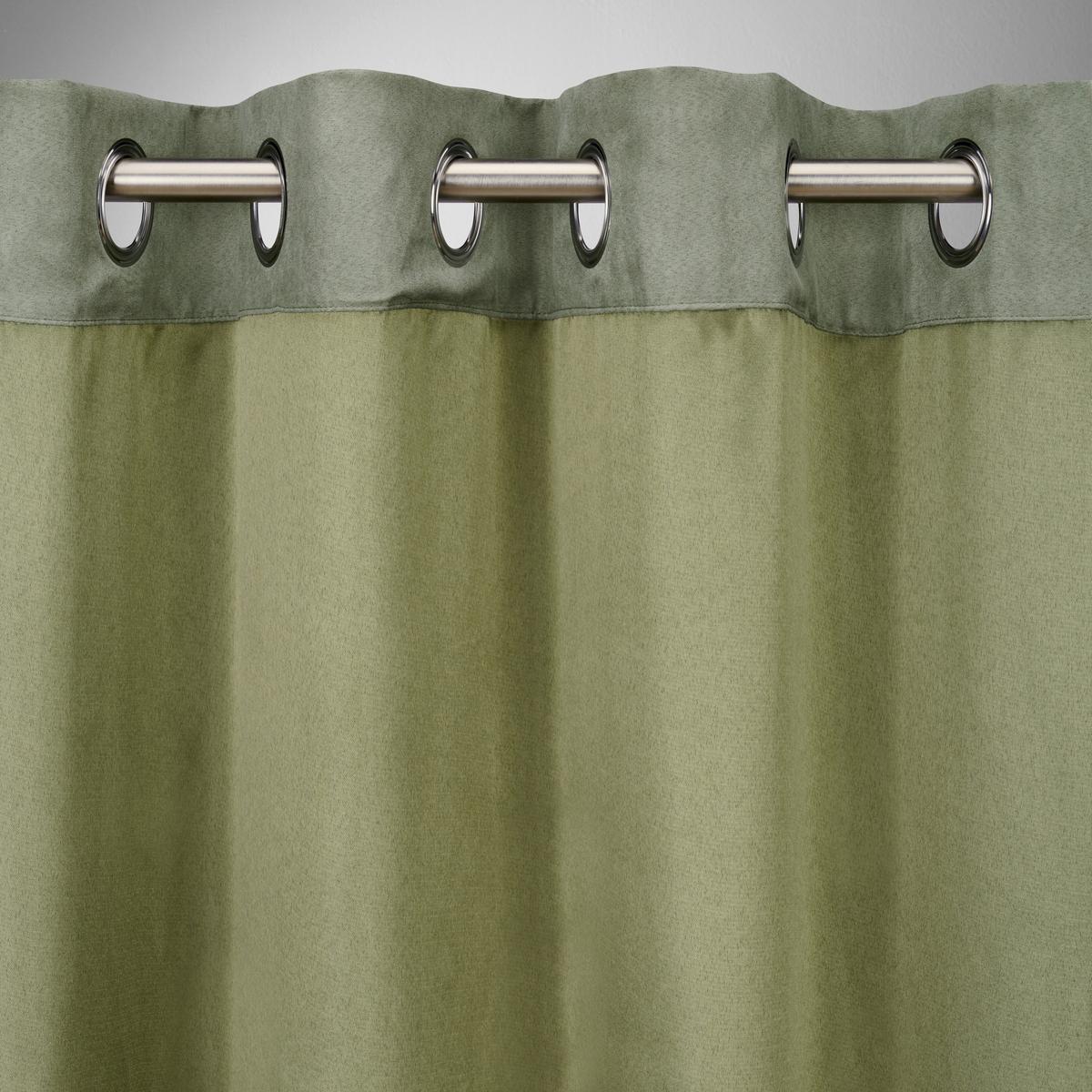 Ösenvorhang Velours in Grün ca. 140x245cm - Grün, KONVENTIONELL, Textil (140/245cm) - Modern Living