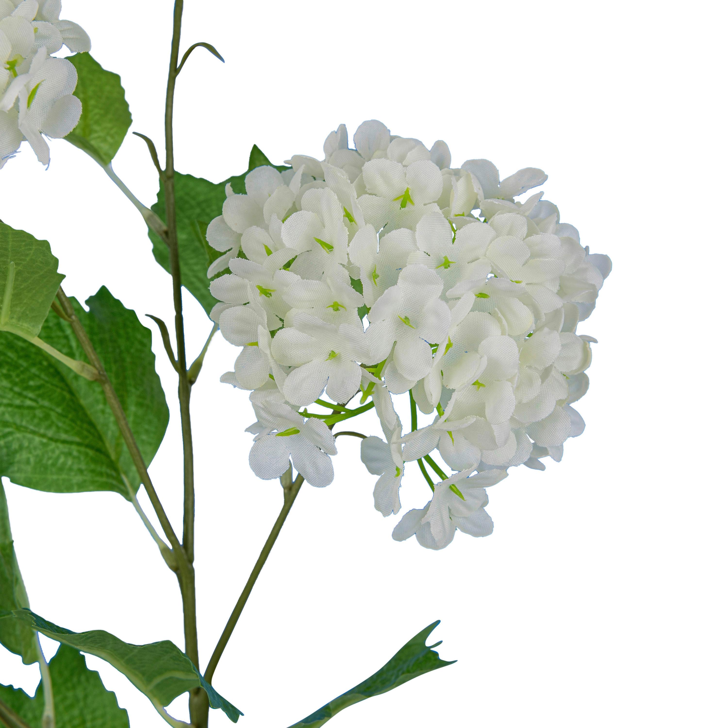 Kunstpflanze Schneeballzweig Weiß ca. 68cm - Weiß/Grün, Basics, Kunststoff/Textil (68cm)