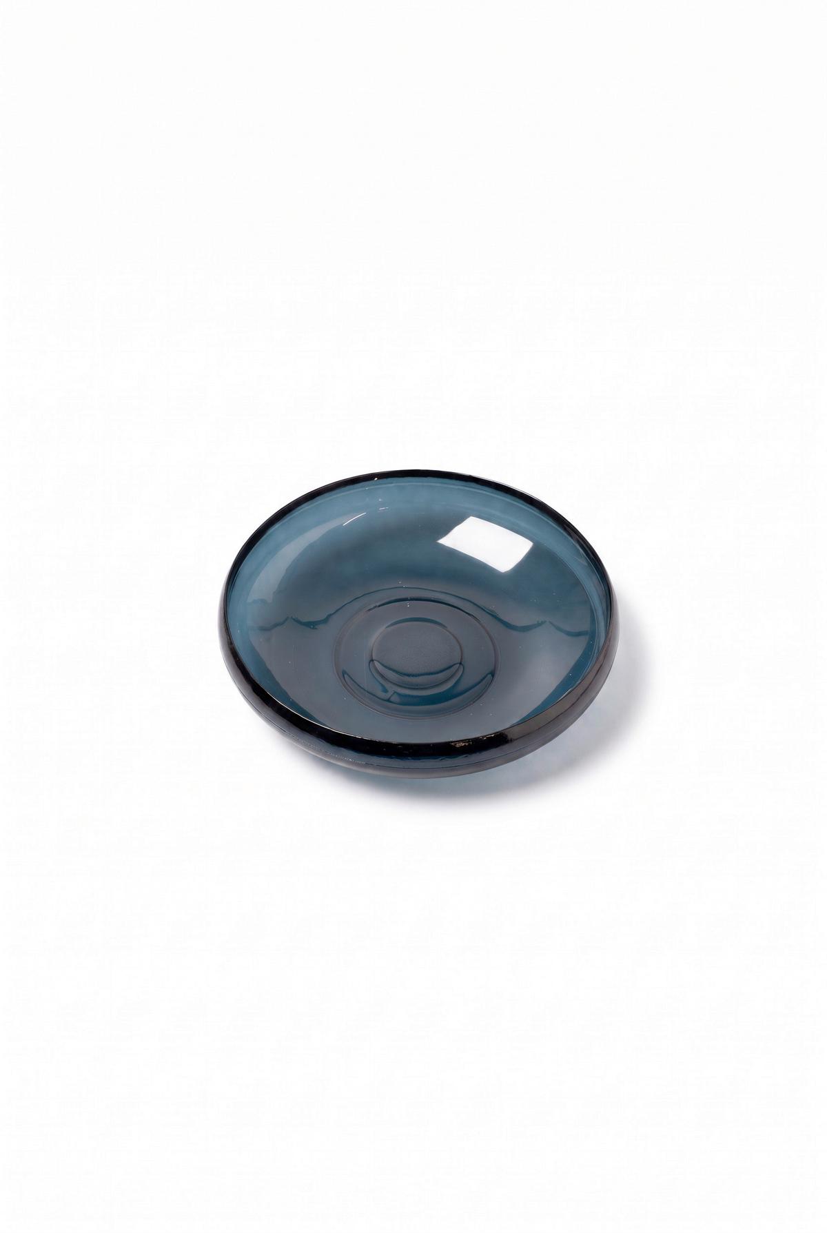 Dekoschale Nuru Bowl Dunkelblau - Dunkelblau, Basics, Glas (34,5/9,5cm) - FYNCH-HATTON