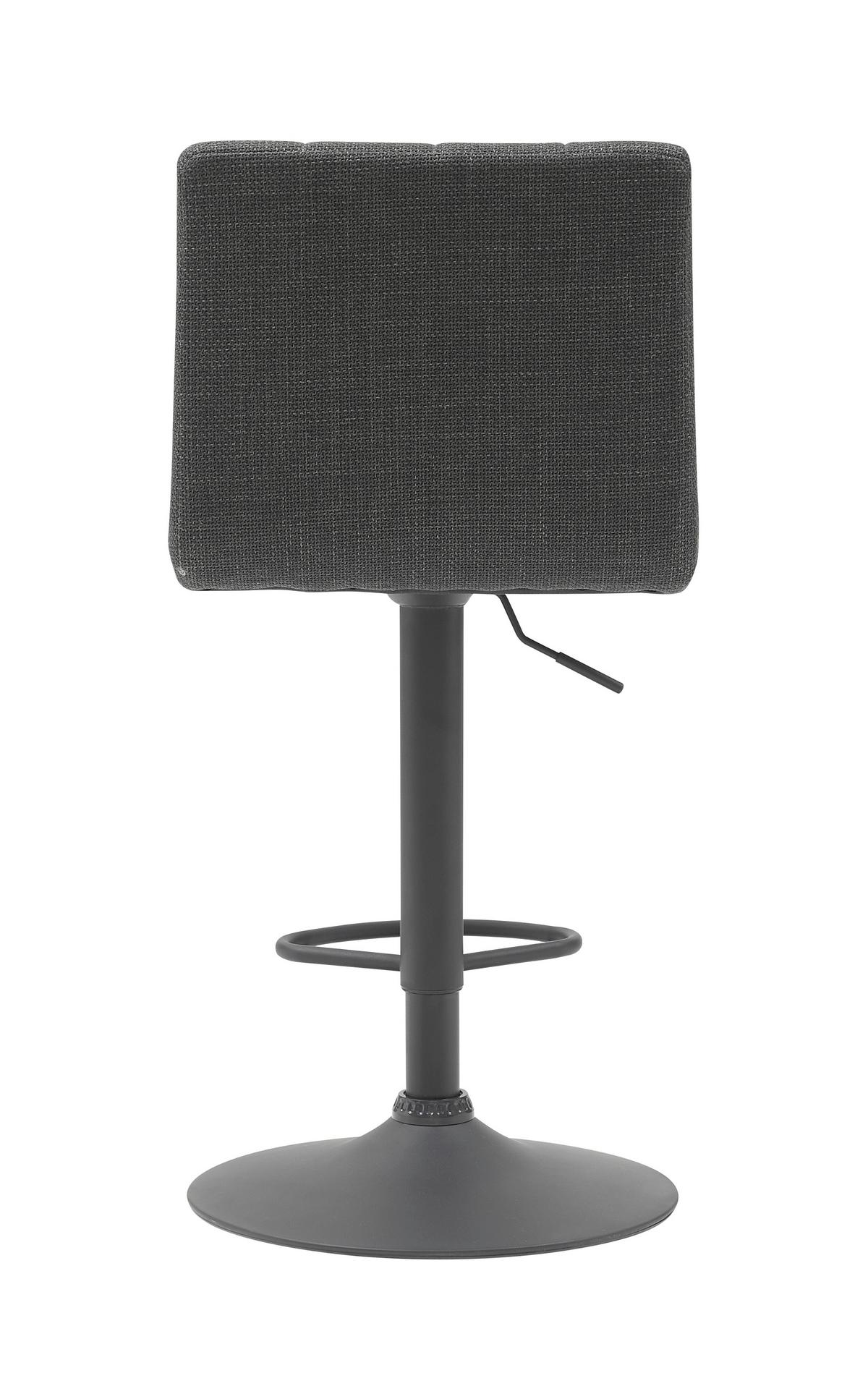 BARHOCKER-SET ERIKA H 2ER-SET - Anthrazit, MODERN, Textil/Metall (47/93-114/57cm) - MID.YOU