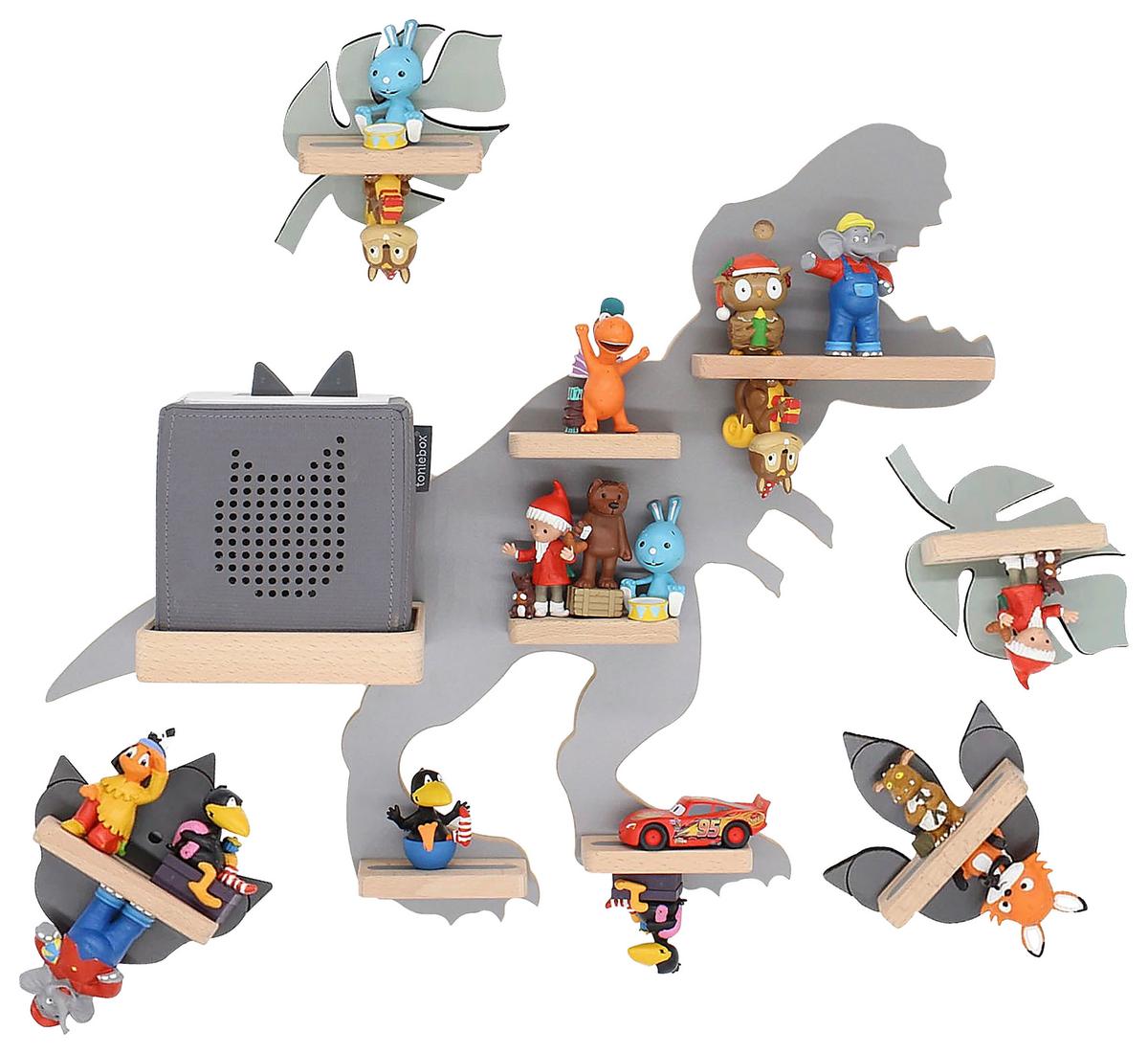 Otroška Polica Boarti, Siva - siva, Moderno, leseni material (52/44/19cm) - MID.YOU