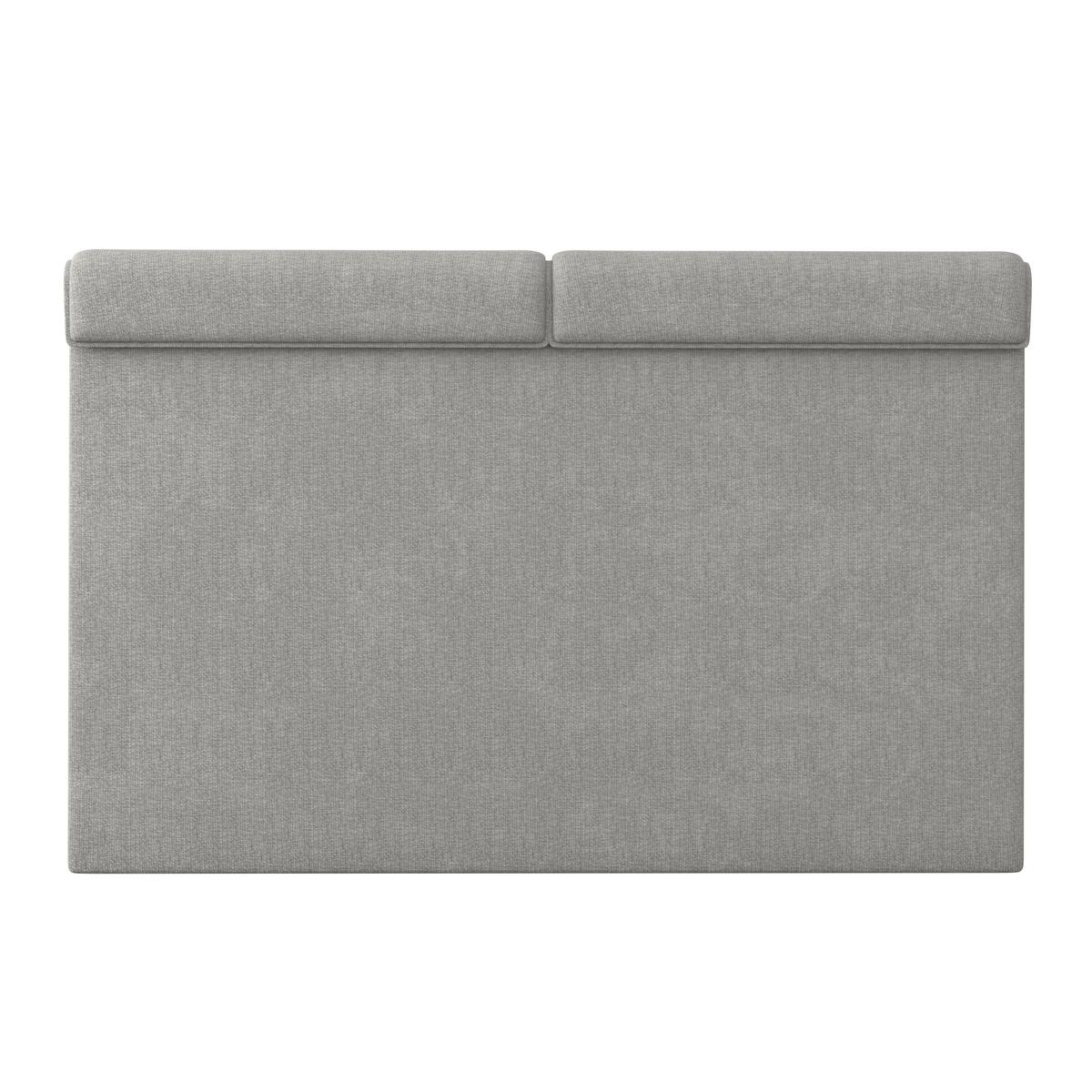 Boxspringbett Mosamo ca. 180x200 cm Hellgrau mit Topper - Hellgrau/Schwarz, Modern, Holz/Holzwerkstoff (180/200cm) - Bessagi Home