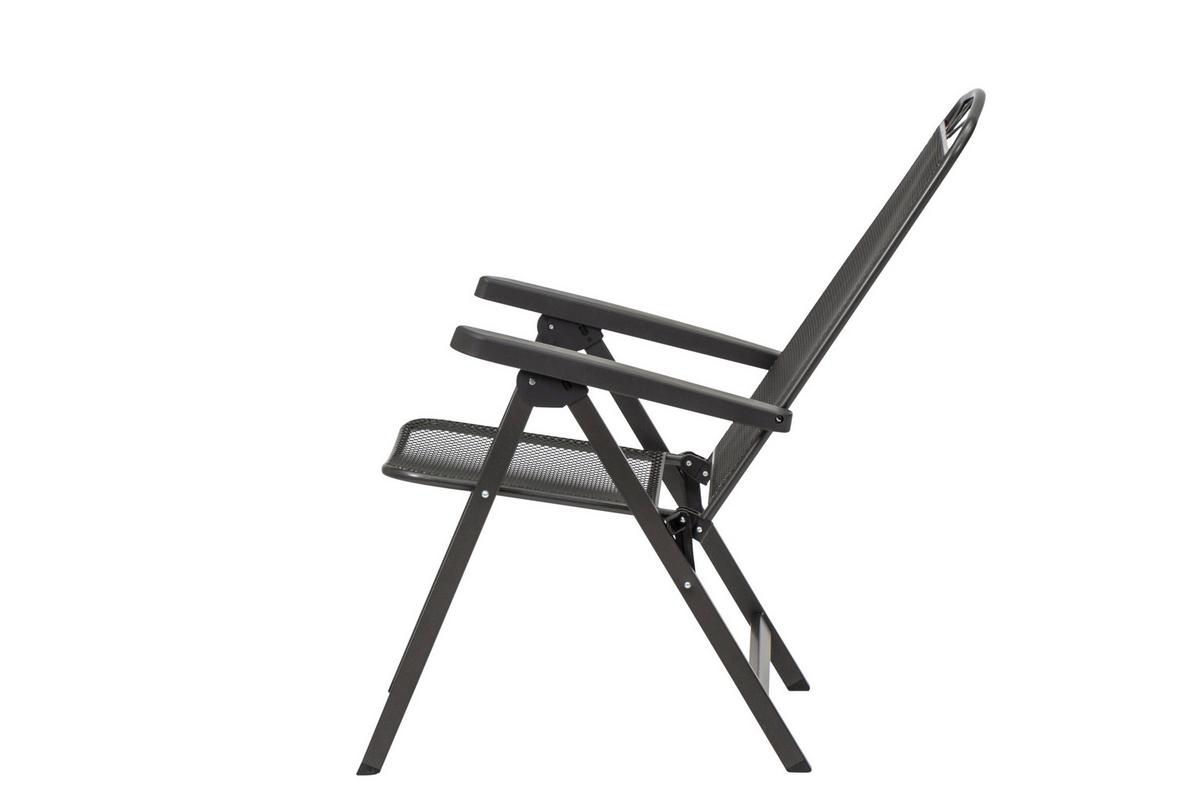 Gartenklappstuhl-Set Elda 4-tlg. Anthrazit - Anthrazit, Basics, Metall (65/103/60cm) - Siena Garden