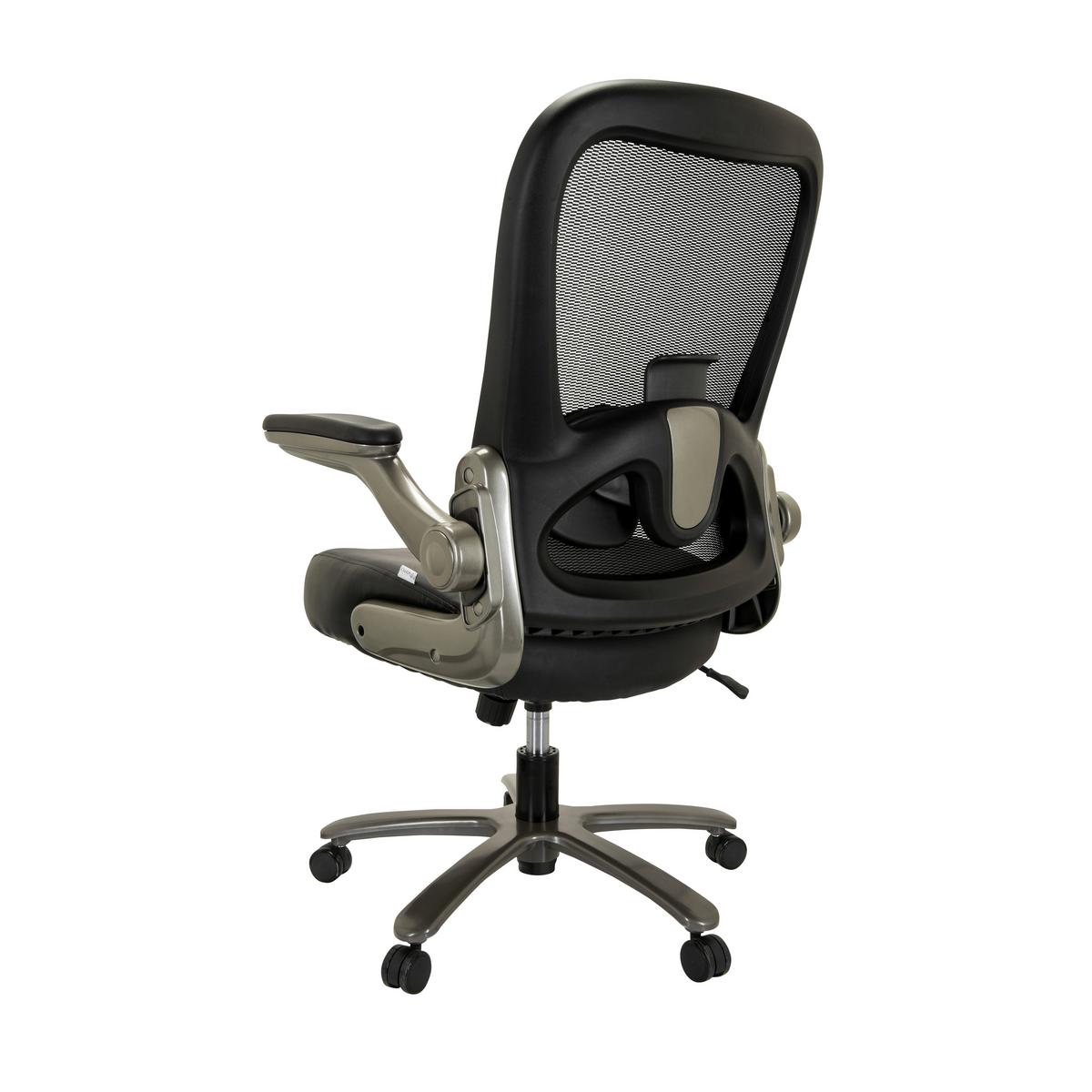 Pisarniški Stol Instructor T, Črna - srebrne barve/črna, Basics, kovina/umetna masa (75/122/68cm) - MID.YOU