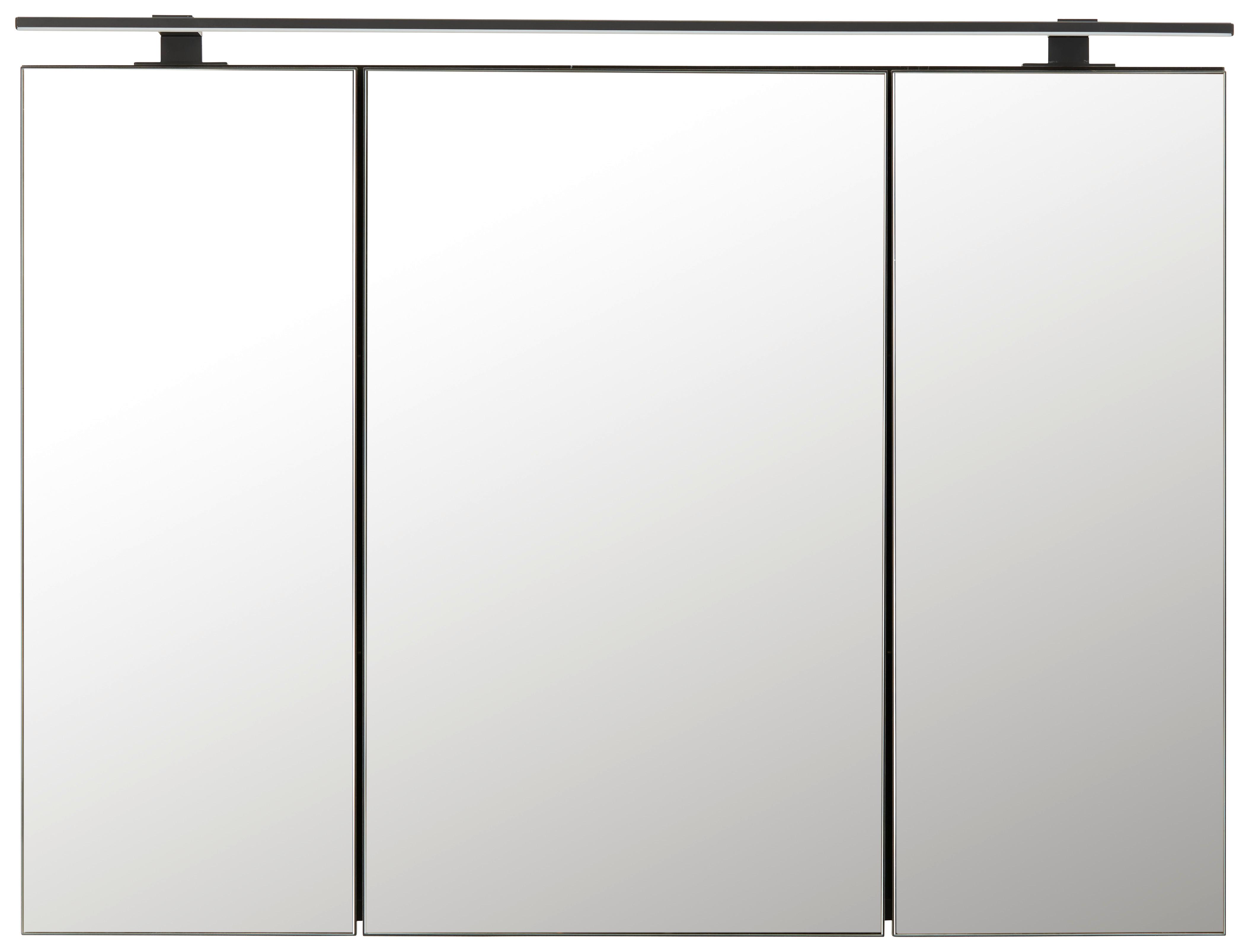 Spiegelschrank in Grau - MODERN, Holzwerkstoff/Metall (90/65/20cm) - Premium Living