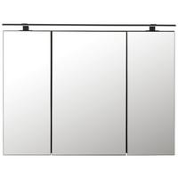 Omara Z Ogledalom Timber, Temno Siva, Led - Moderno, kovina/leseni material (90/65/20cm) - Premium Living