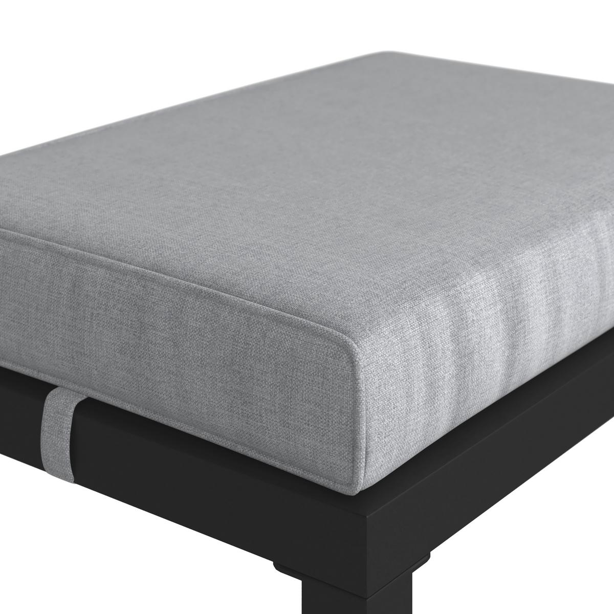 Dining-Loungeset Pergolina Grau Metall/Outdoorstoff - Dunkelgrau/Hellgrau, MODERN, Kunststoff/Textil (194/245cm) - Bessagi Garden