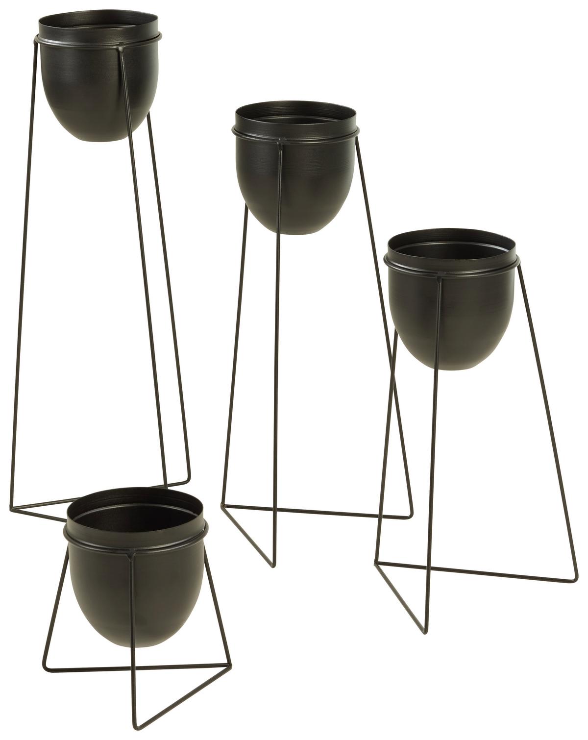 Übertopf Urbanus in Schwarz - Schwarz, Basics, Metall (24/60cm) - Modern Living