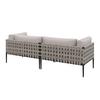 LOUNGEGRUPP ENJA - ljusgrå/grå, Modern, metall/textil (104/60/70cm) - Bessagi Garden