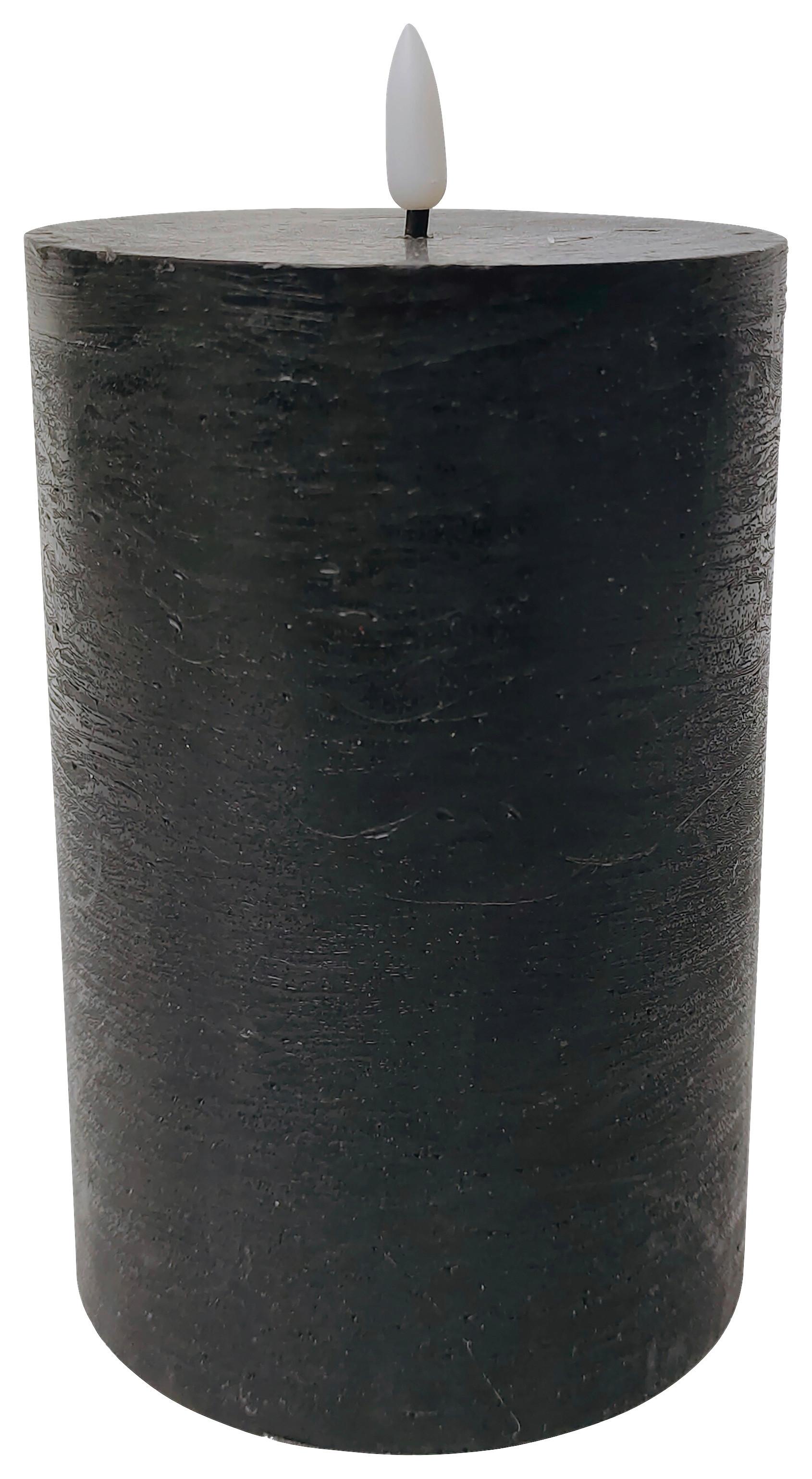 Kerze mit LED Fendy in Schwarz - Schwarz (10/15cm) - Premium Living