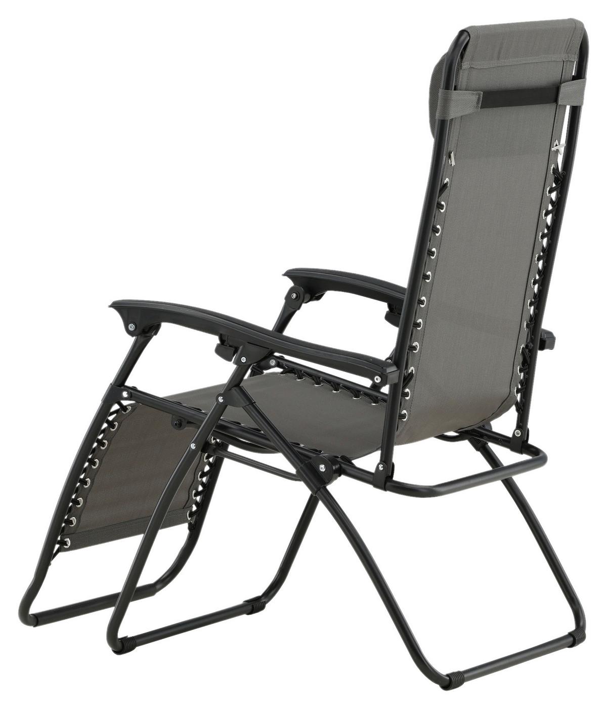GARTEN-RELAXSESSEL MELKER - Grau, KONVENTIONELL, Kunststoff/Textil (68/112/90cm) - Gardenson