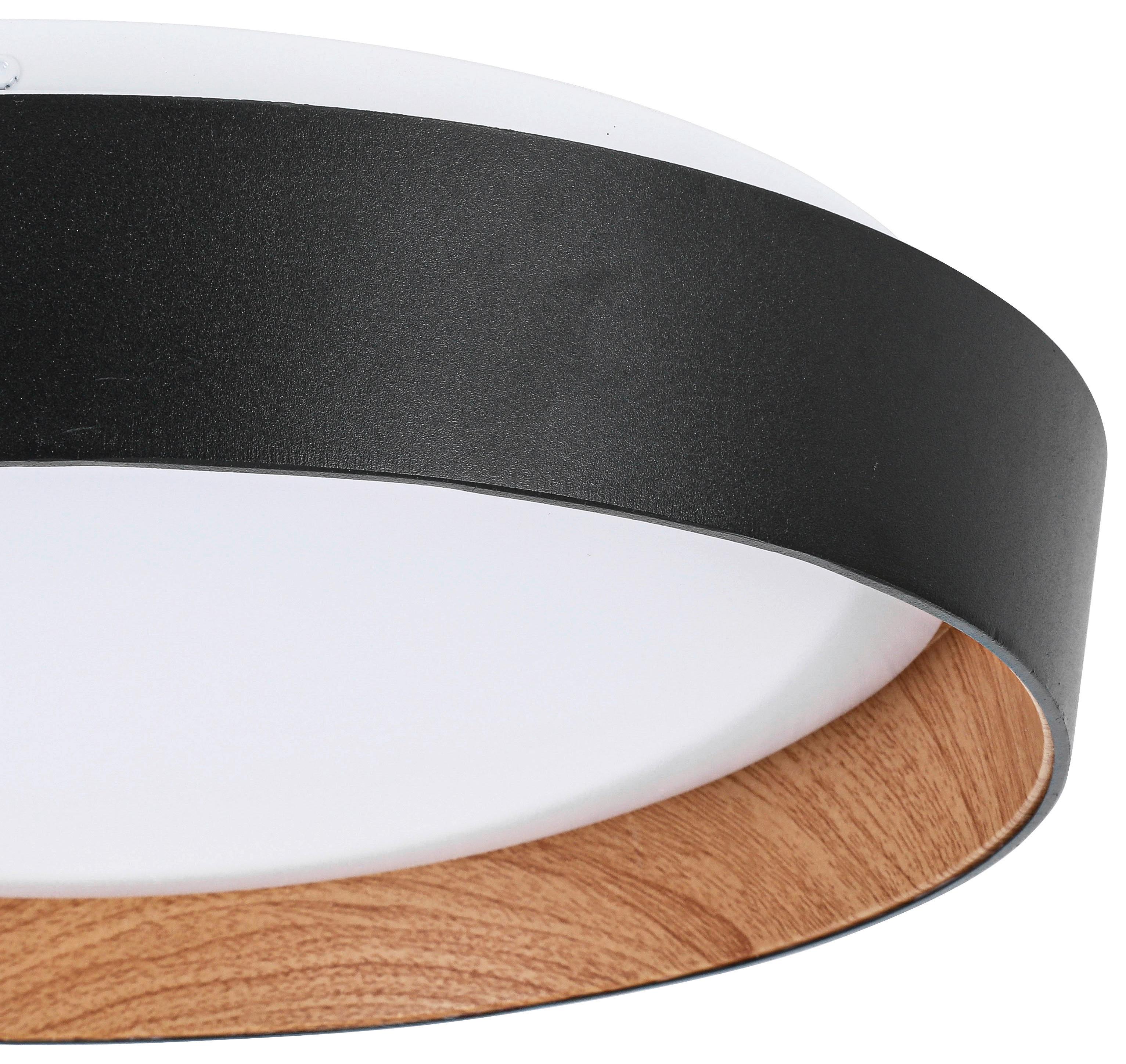LED-TAKLAMPA LIA - vit, Klassisk, metall/trä (39/39/7cm) - Mömax