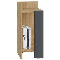 Nachttisch Elos ca. 27x60x25 cm Eichefarben - Eichefarben/Anthrazit, Design, Holzwerkstoff (27/60/25cm) - Livetastic