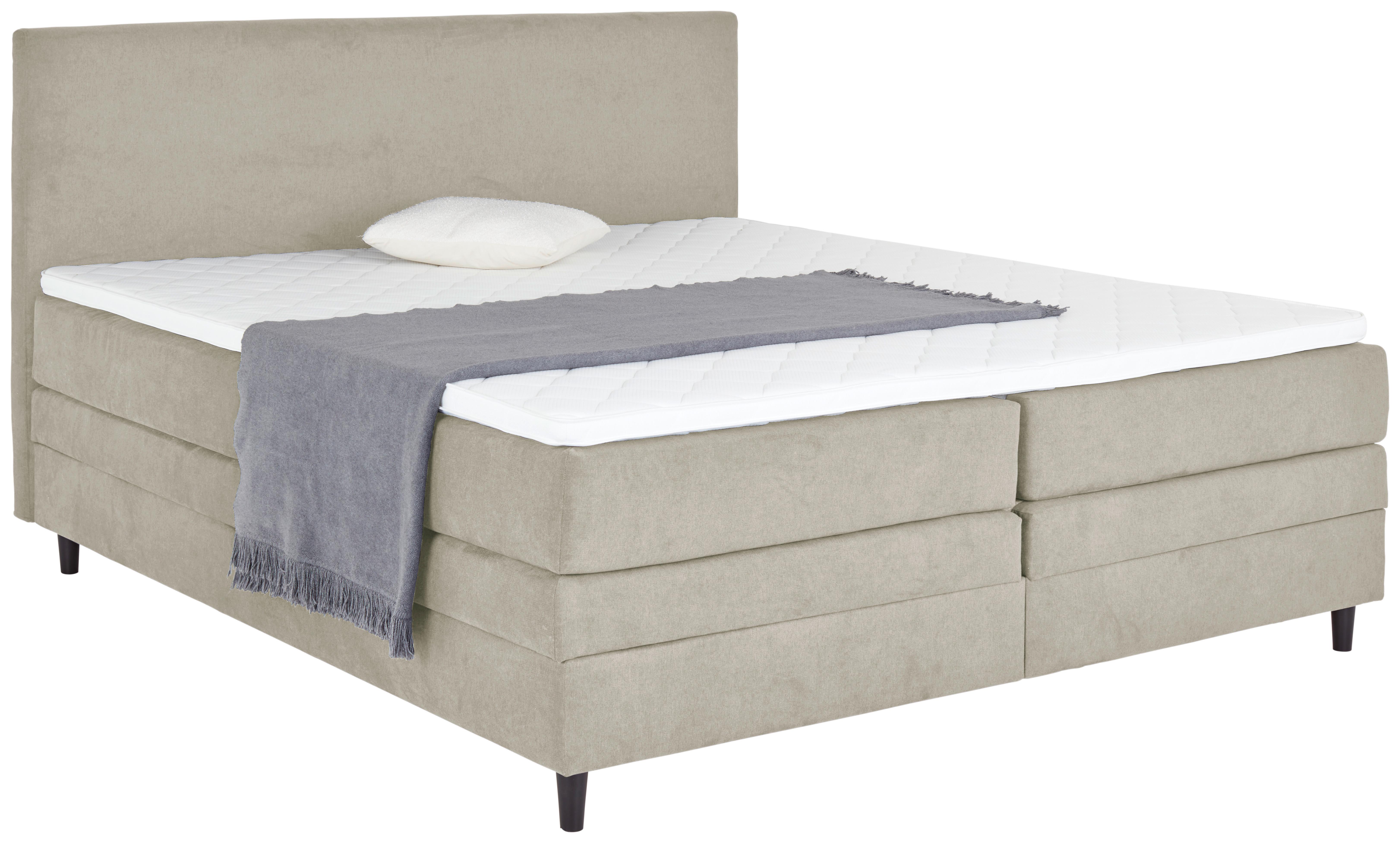 Boxspring Krevet Kleopatra - taupe, Konvencionalno, drvni materijal/tekstil (160/200cm) - Modern Living