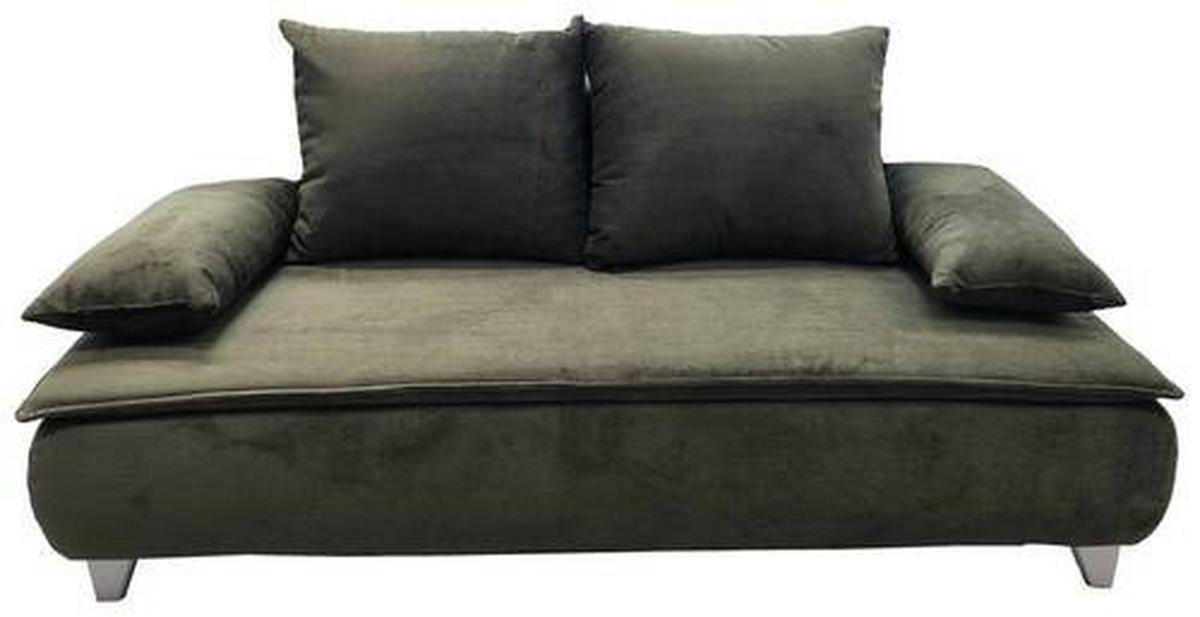 Boxspring Kanapéágy Mona - olívazöld, Modern, textil (208/100/106cm)