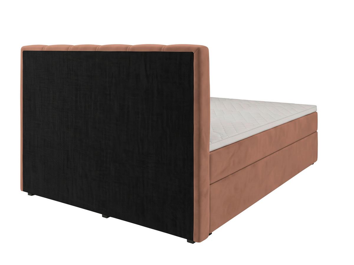 Boxbett Dana Hellbraun ca. 140x200cm - Hellbraun/Schwarz, Kunststoff/Textil (140/200cm) - Based