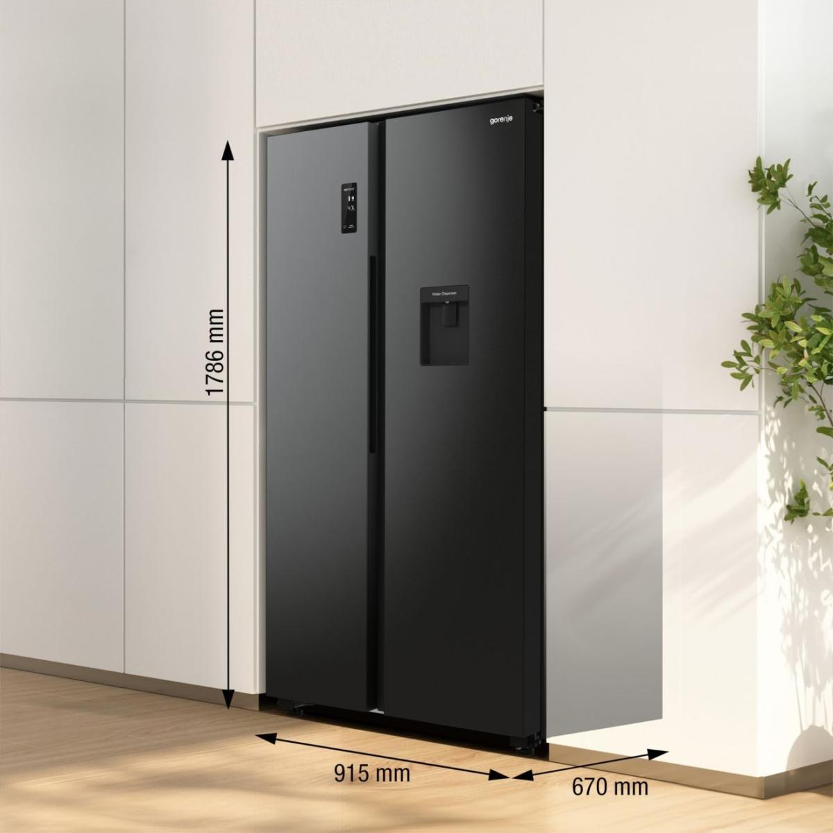Kühl-Gefrier-Kombination NRR9185EABXLWD Schwarz - Schwarz, MODERN (91,5/178,6/67cm) - Gorenje
