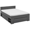 Bett Azurro 2-140 Anthrazit - Anthrazit, MODERN, Holzwerkstoff (140/200cm) - Mömax