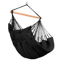Hängesessel Comfort Hammock Chair Schwarz - Schwarz, KONVENTIONELL, Holz/Textil (110cm) - La Siesta