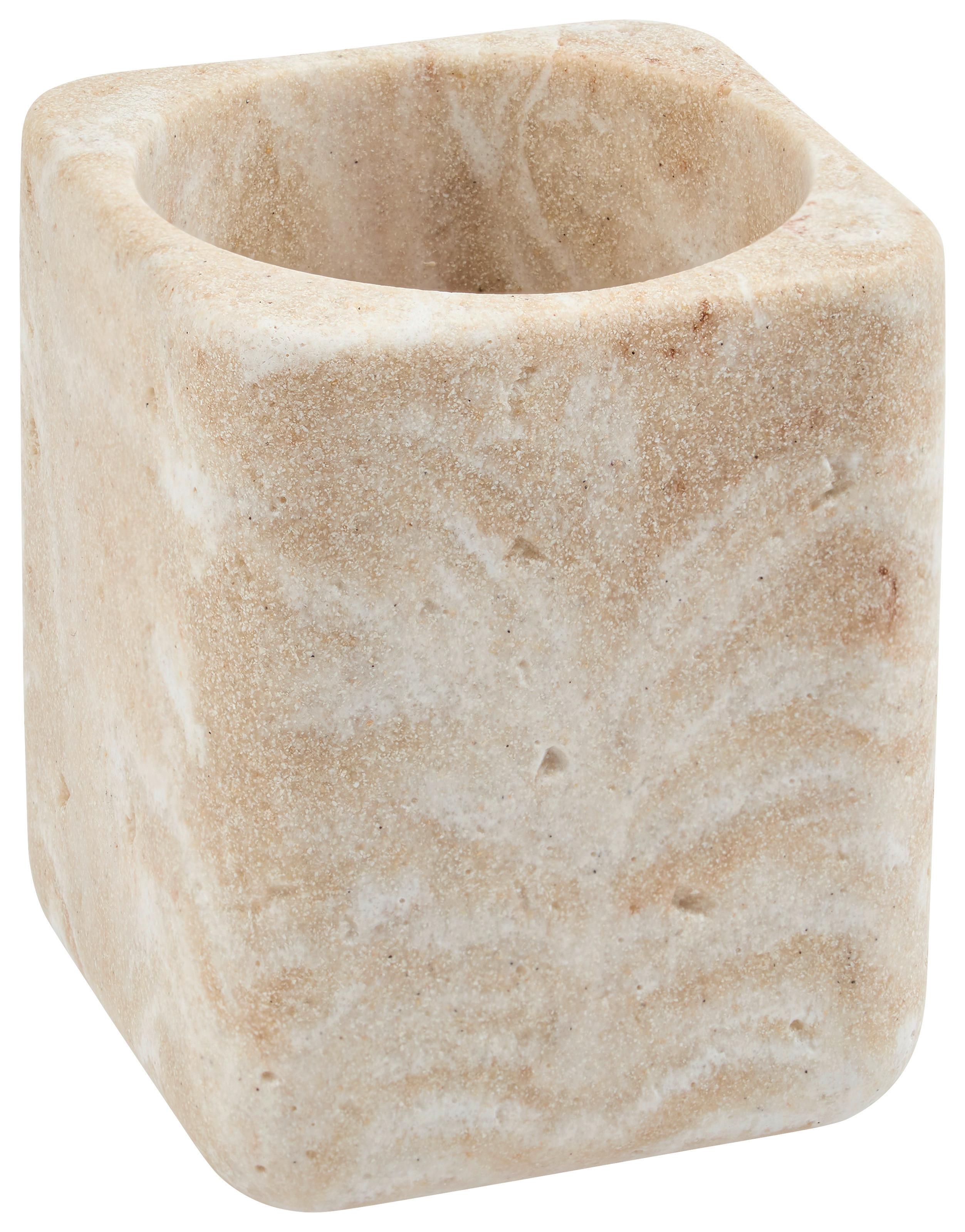 Čaša Za Kupatilo Lux - boja peska, Moderno, plastika (8/8/9.3cm) - Mömax