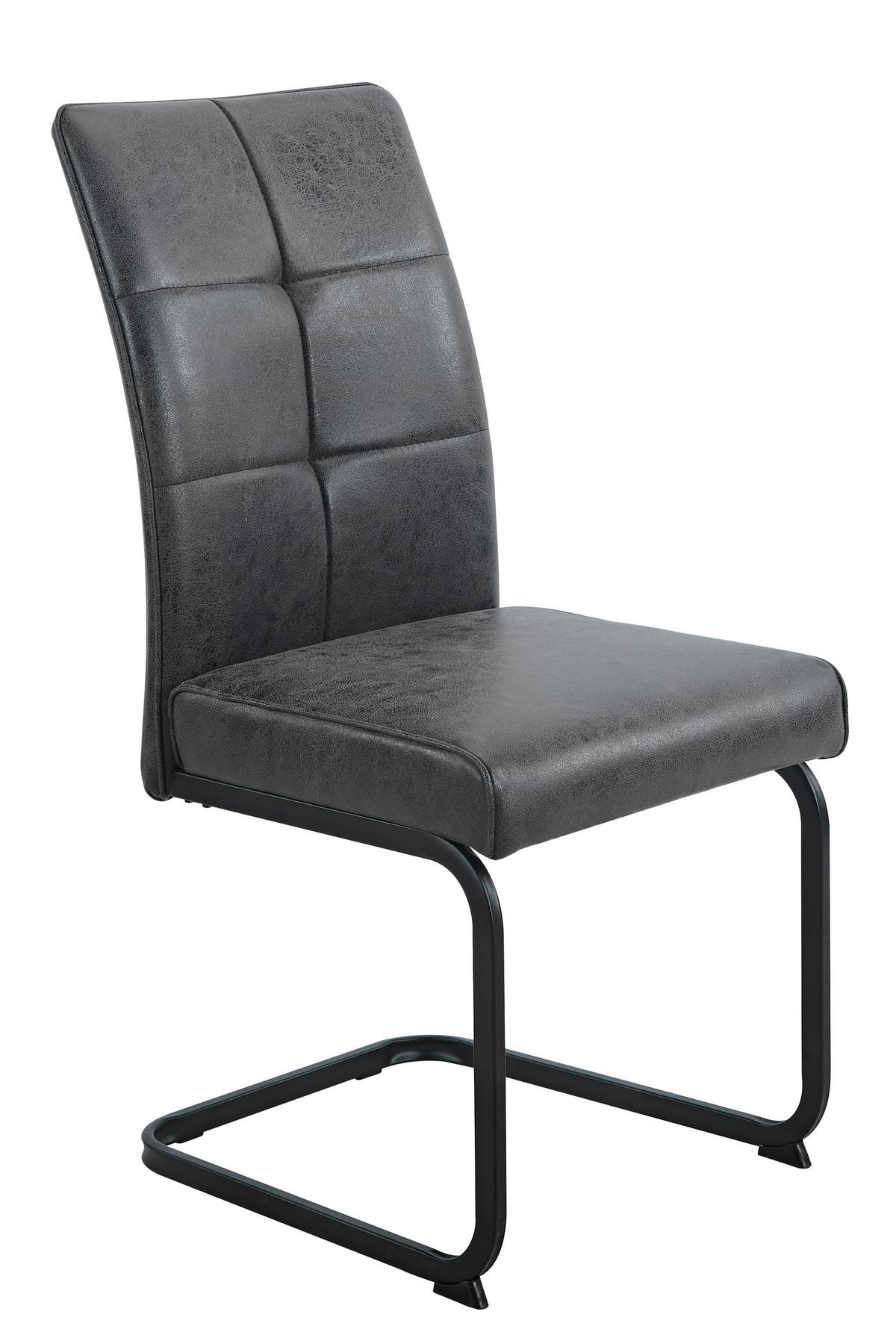 SCHWINGSTUHL-SET MALTA I S 4ER-SET - Anthrazit/Schwarz, MODERN, Textil/Metall (46/97/61cm) - P & B
