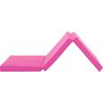 Faltmatratze in Pink, ca. 65x185cm - Pink, MODERN, Textil (185/65/8cm) - CARRYHOME