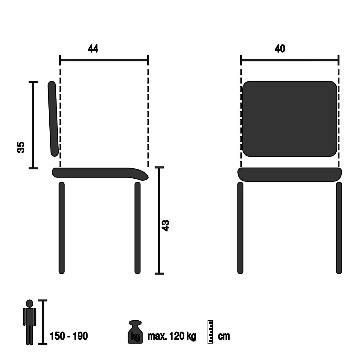 Konferenčni Stol Begio B, Črna - črna, Basics, umetna masa (57/76/53cm) - MID.YOU