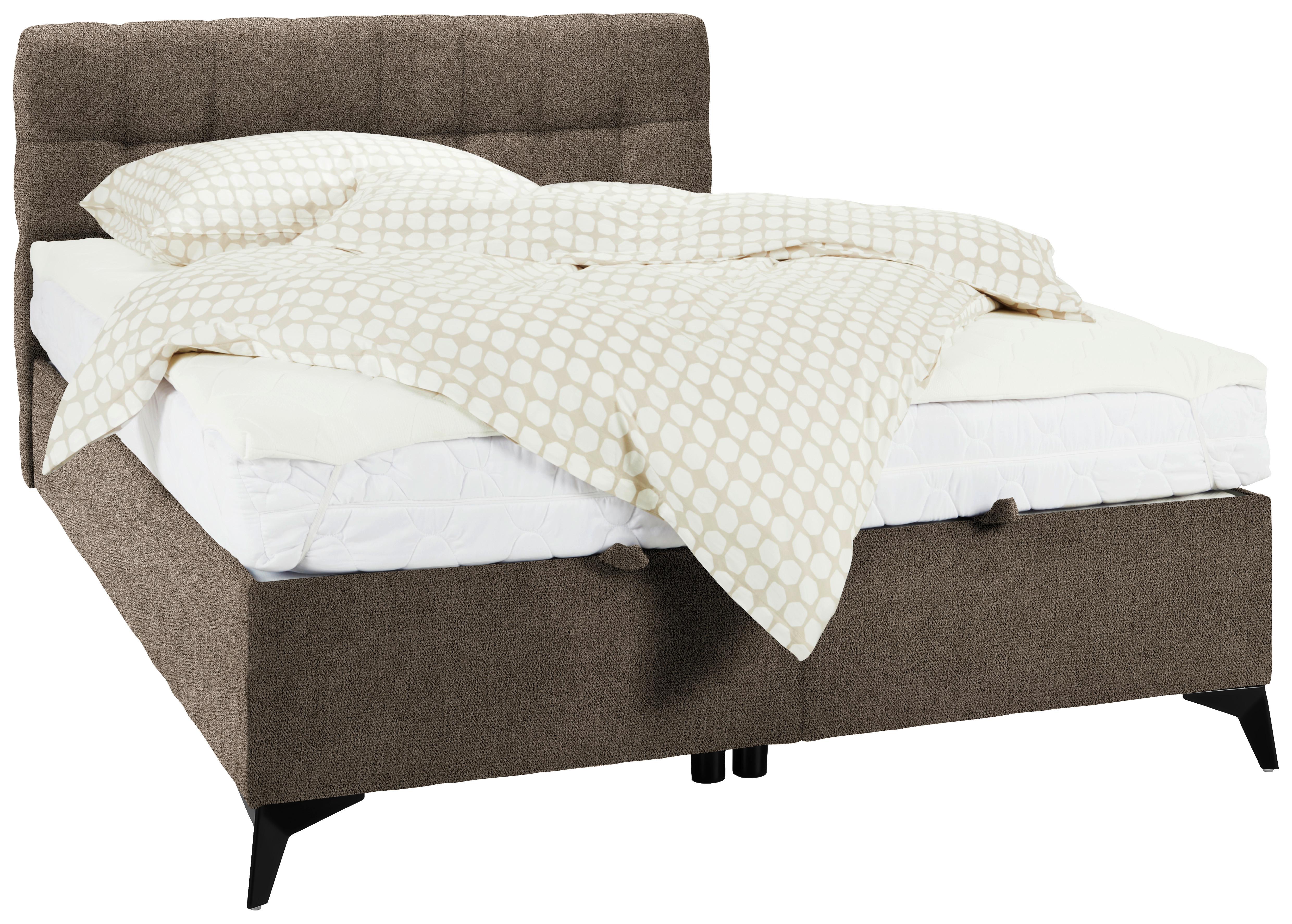 Box Krevet Magic - svijetlo smeđa/crna, Konvencionalno, drvni materijal/tekstil (140/200cm) - Modern Living