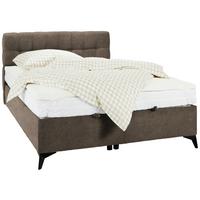 Box Krevet Magic - svijetlo smeđa/crna, Konvencionalno, drvni materijal/tekstil (140/200cm) - Modern Living
