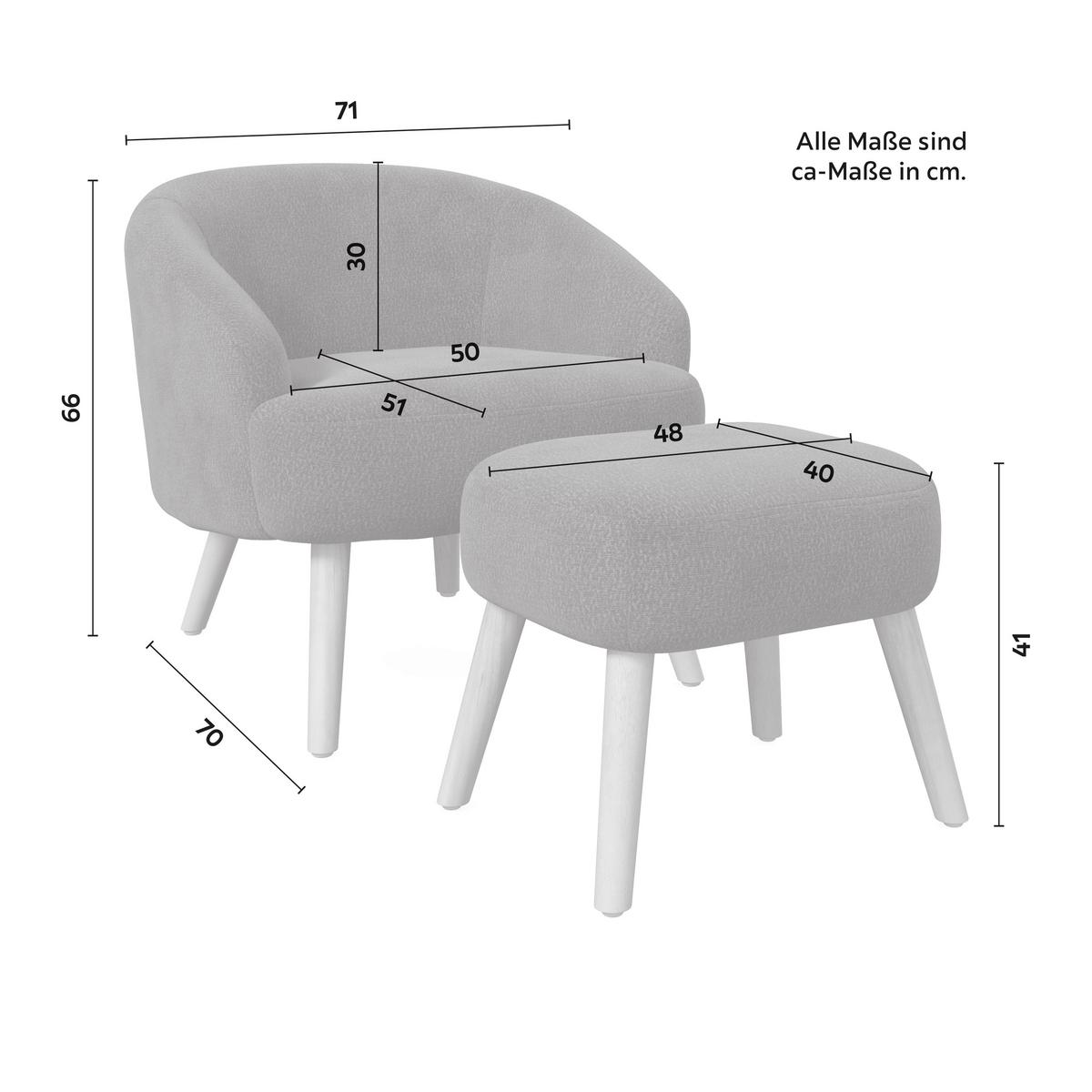 Relax Fotel Sonja - fekete, Modern, textil/fa (71/66/70cm) - Bessagi Home