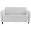 2-Sitzer-Sofa Marone Weiß Teddystoff - Schwarz/Weiß, MODERN, Textil/Metall (140/76/90cm) - Livetastic