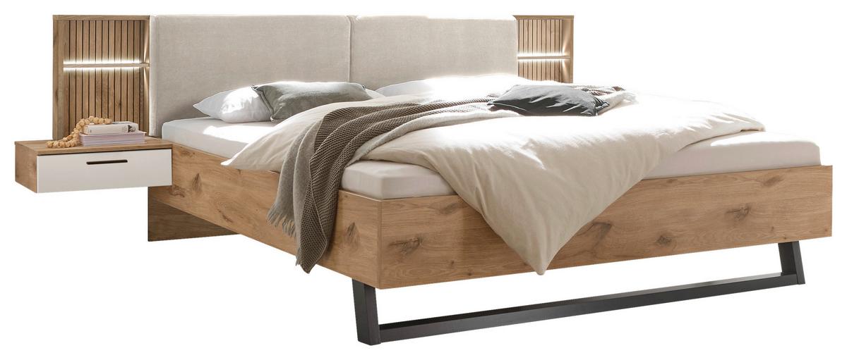 Posteljna Garnitura Daria, Bela, Barva Hrasta, 180x200cm - barve hrasta/bela, Moderno (180/200cm) - P & B