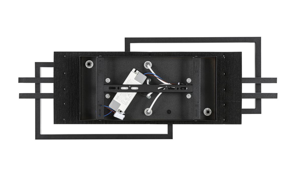 LAMPA SUFITOWA LED LONG BEACH *SBN* - kolor dębowy/czarny, Natur, materiał drewnopochodny/tworzywo sztuczne (65/26,5/9cm) - Novel